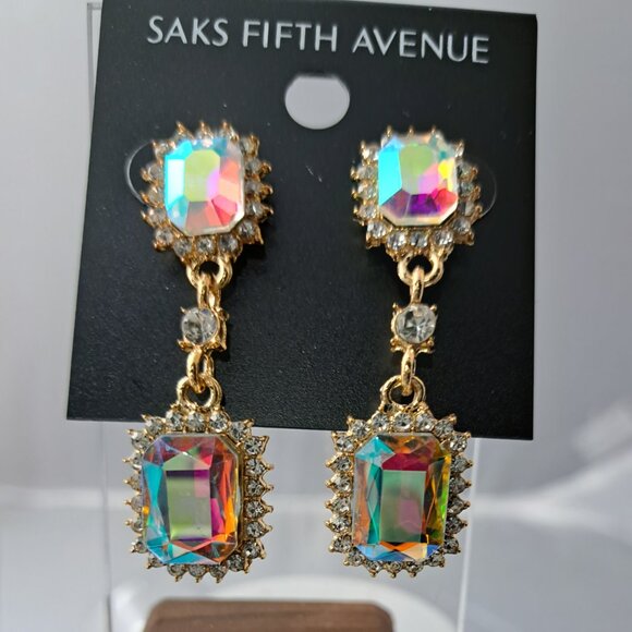 Saks Fifth Avenue Iridescent Dangle Earrings - Picture 2 of 2